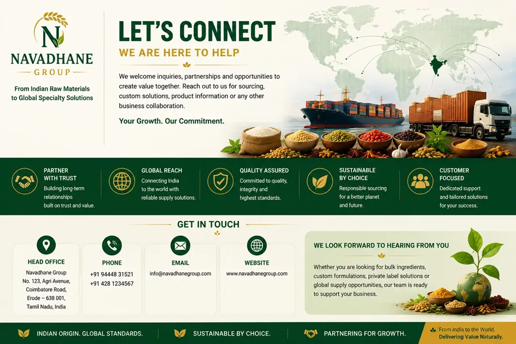 Navadhane Group connecting Indian raw materials with global specialty solutions