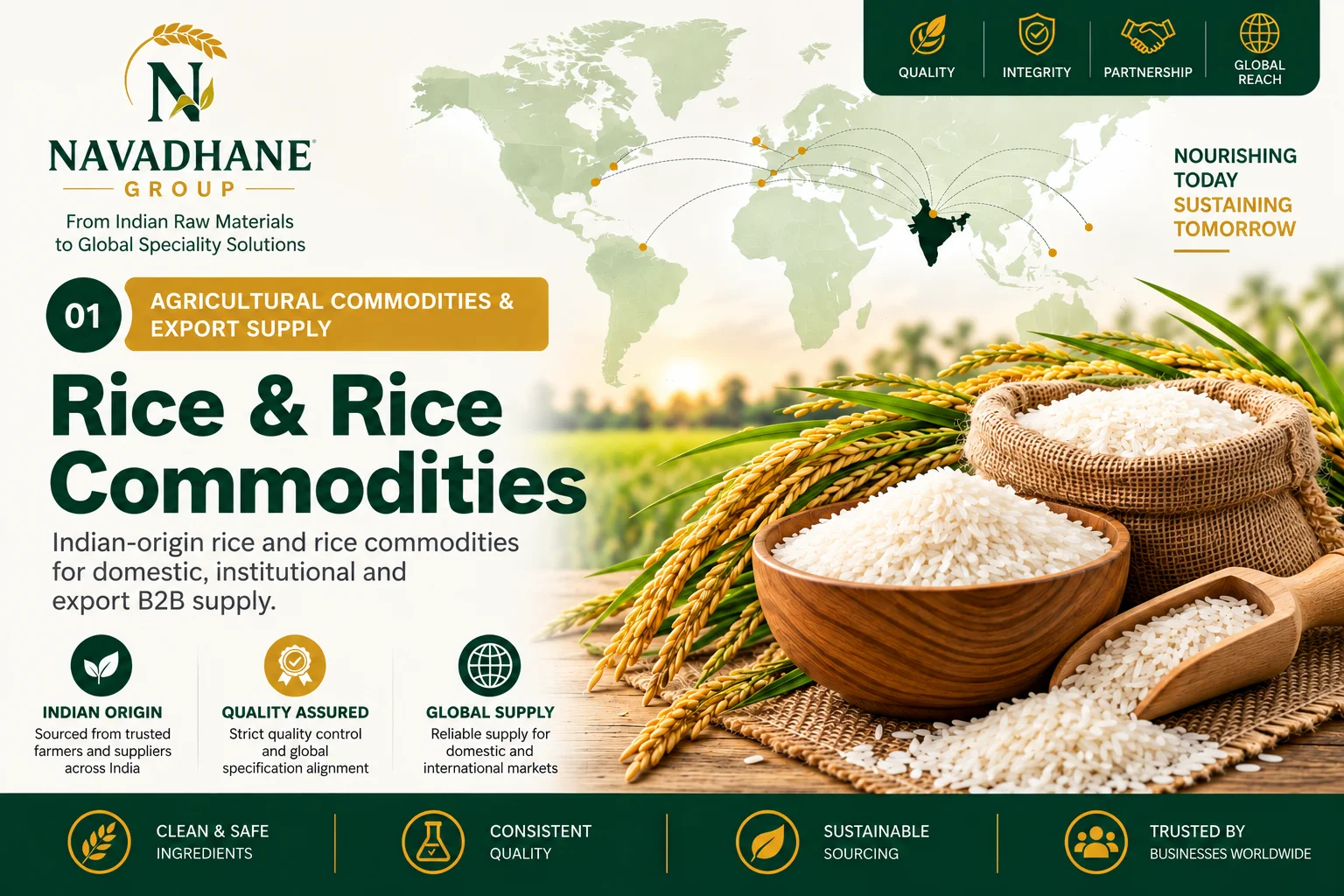 Rice & Rice Commodities — Navadhane Group India supplier