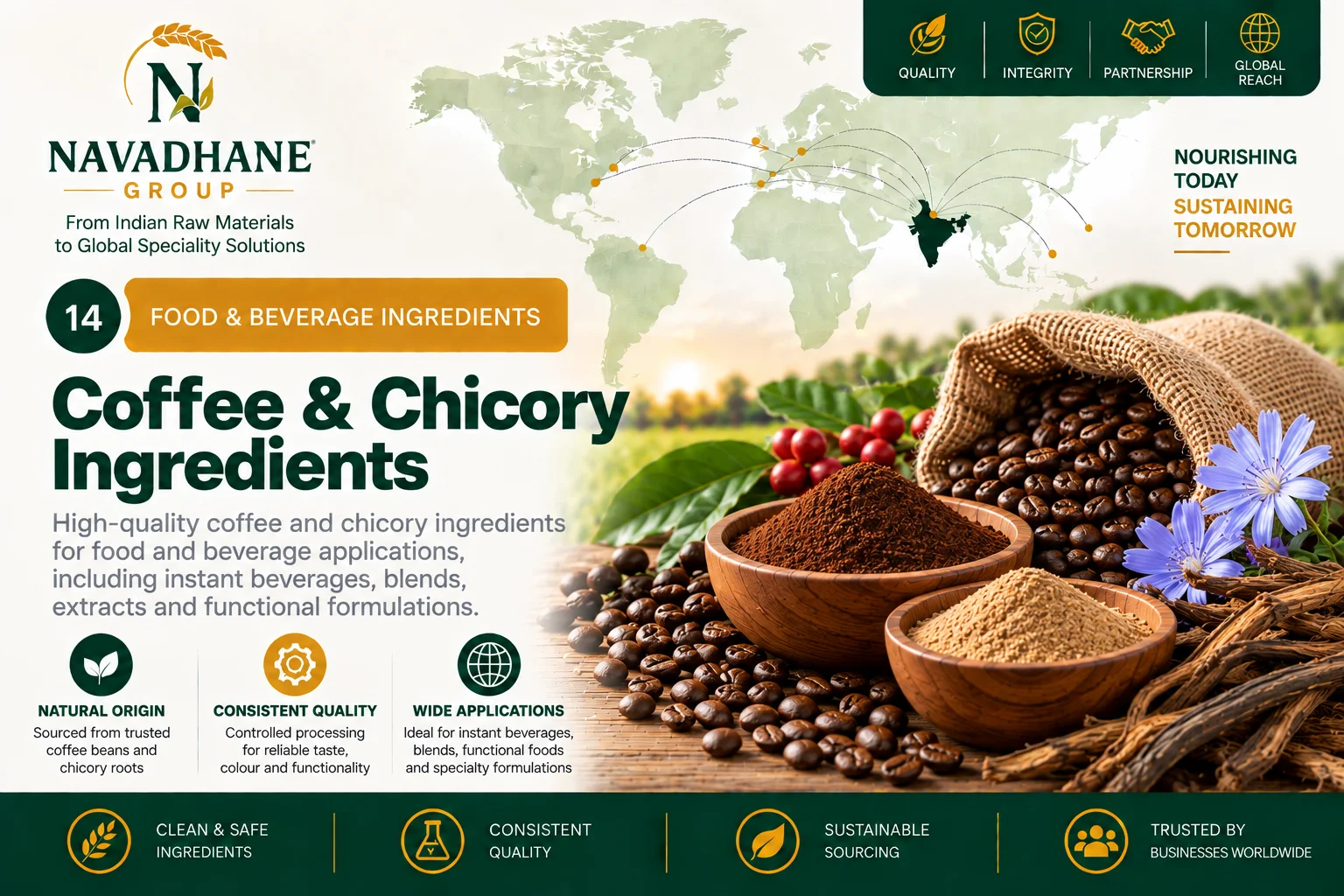 Coffee & Chicory Ingredients — Navadhane Group India supplier