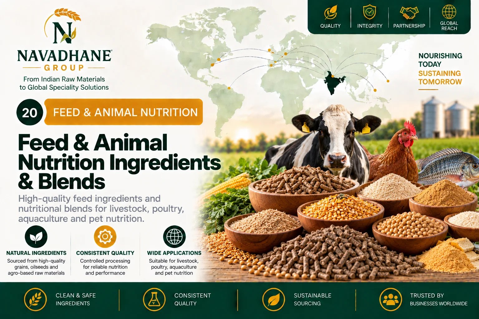 Feed & Animal Nutrition Ingredients & Blends — Navadhane Group India supplier