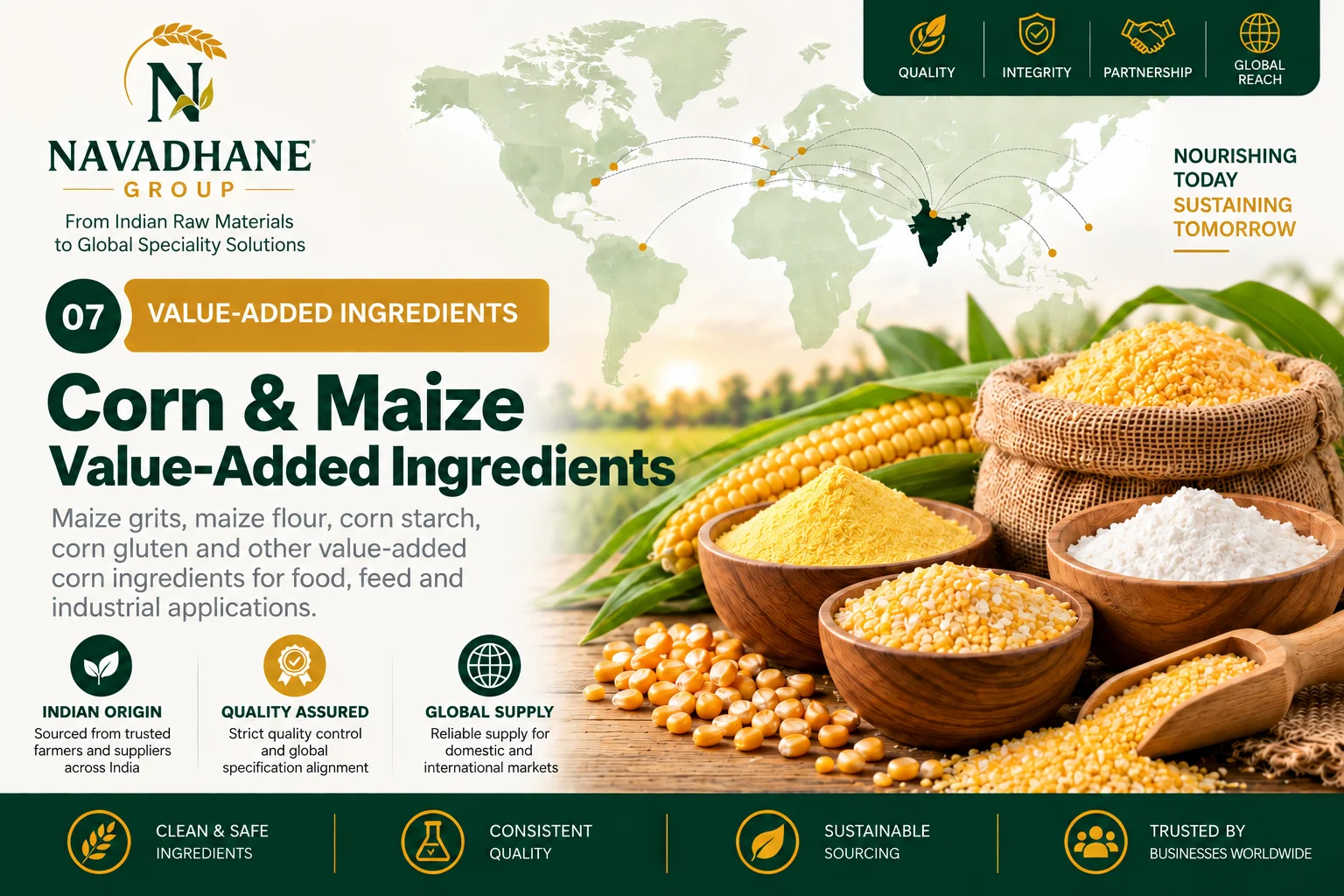 Corn & Maize Value-Added Ingredients — Navadhane Group India supplier